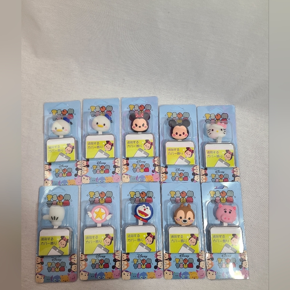 Disney TSUM TSUM cute cable bite characters for chargers- New in box- lot of 10